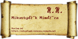 Mikustyák Mimóza névjegykártya